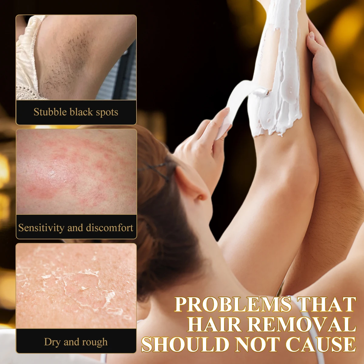 Ginseng Body Hair Removal Cream for Men and Women Hand Leg Hair Loss Depilatory Cream Removal Armpit Hair Care Depilatory Cream 6
