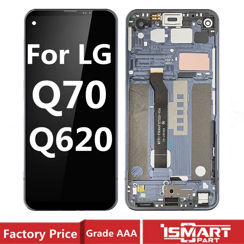 

Q620 LCD For LG Q70 Display Touch Screen Digitizer Assembly With Frame LM-Q620WA LM-Q620VAB LCD Replacement Parts