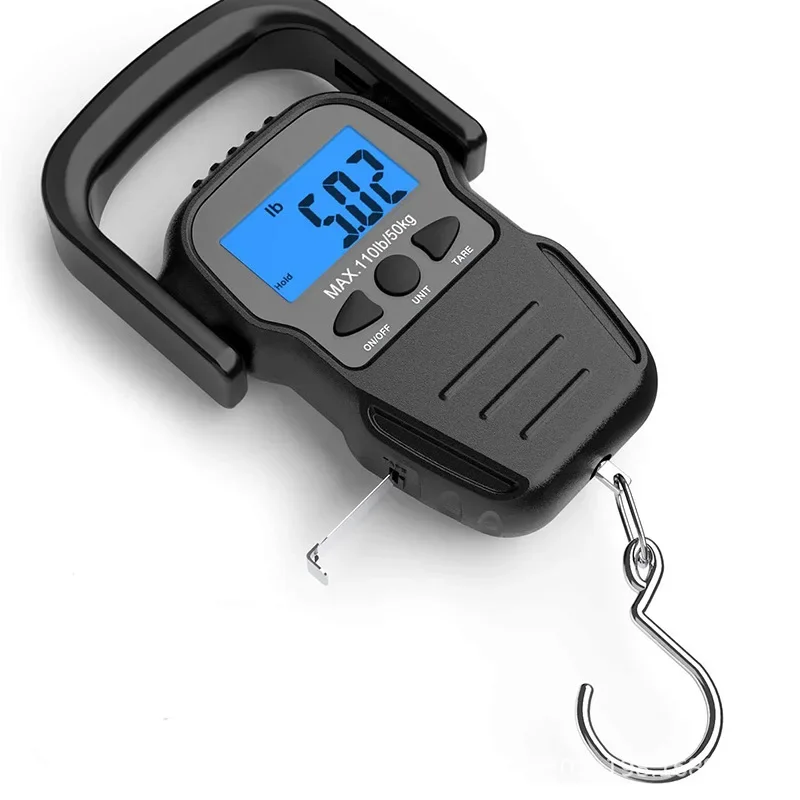 Portable hand scale, travel hanging scale, home shopping, fishing electronic hanging scale