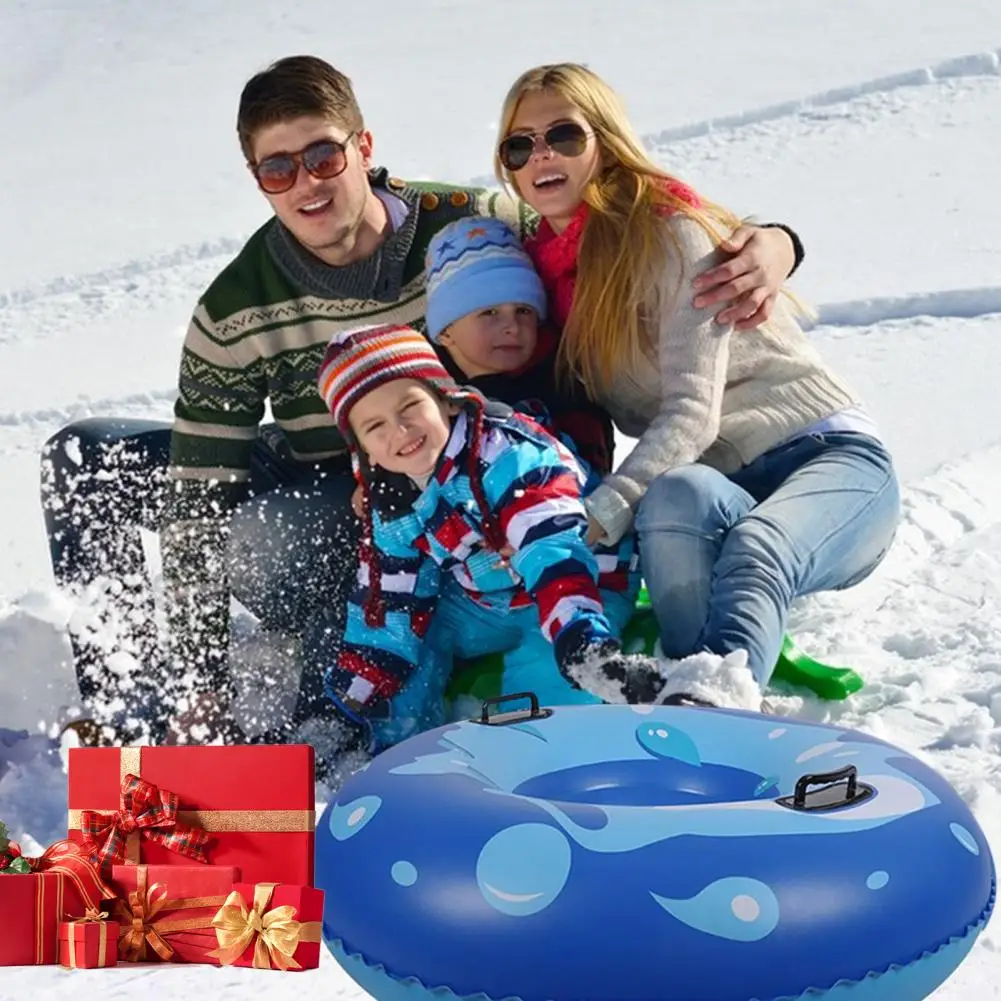 Snow Sledge Sleigh Children's Tubing Winter Sled Ski Accesories Skiing Ring Pad Sports Thickened Inflatable Ski Circle