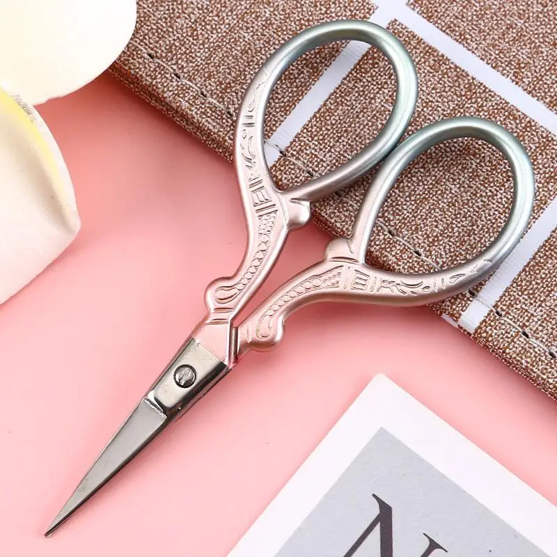 MIni Tailor Scissor Pointed Shape Sewing Stainless Steel Small Embroidery Craft CrossStitch Scissors U Shape DIY Home Tools