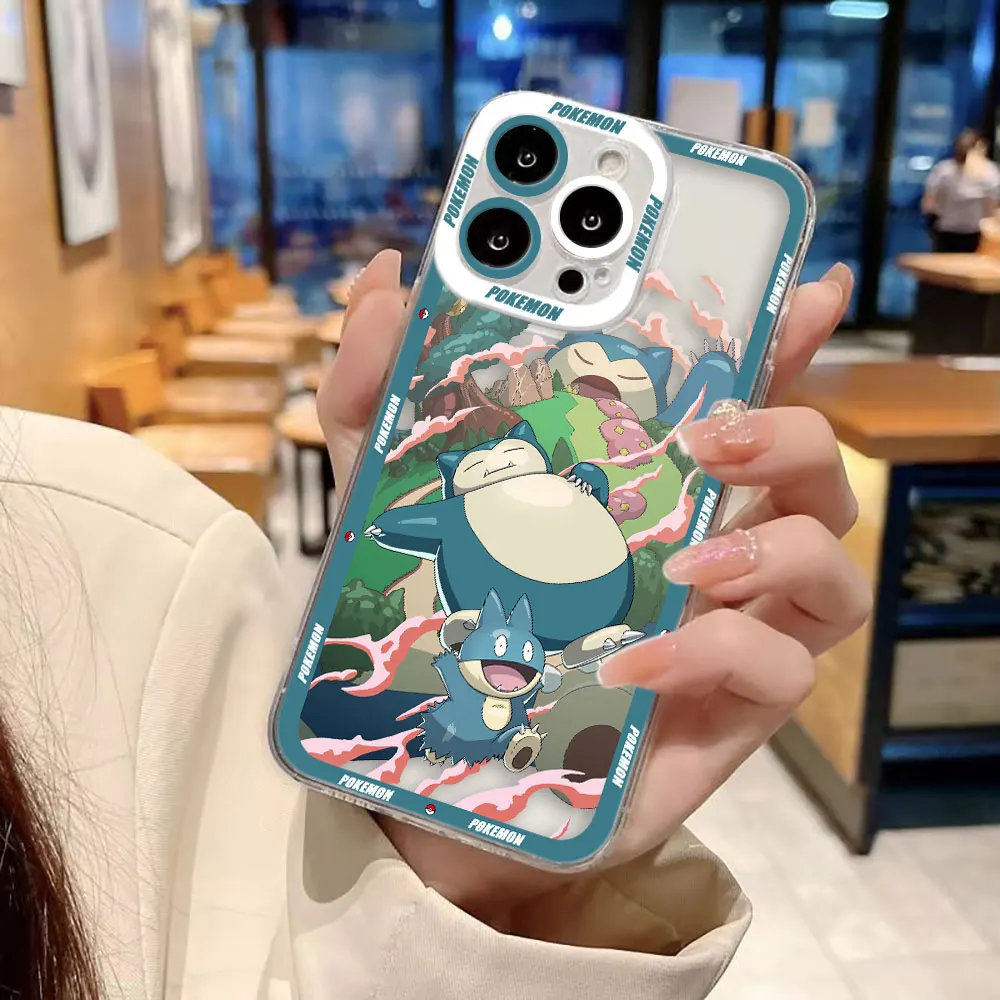 Niedliche G-Gengar P-Pikachu Transparente Handyhülle für iPhone Apple 17 AIR 16E 16 15 14 12 13 11 Pro 8 7 Plus Max TPU Hülle DIY Schale – Detail 8