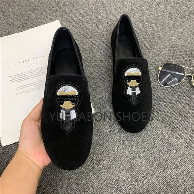 Formal Shoes Men Classic Italian Brand Men Party Shoes Embroidery Mens  Dress Shoes Loafers Women Slip On Crystal Casual Shoes - Flats - AliExpress