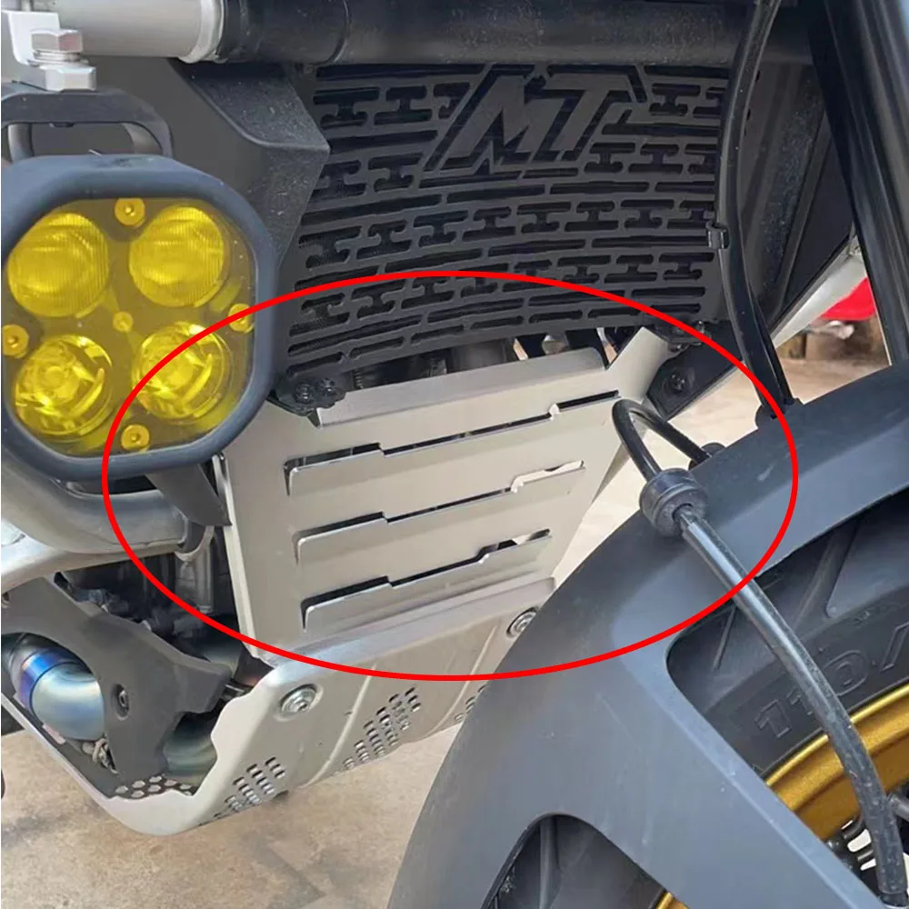 

Motorcycle Fit CF MT800 Guard Plate Extend Fender Mudguard Exhaust Pipe Protection Board For CFMOTO 800MT Dedicated