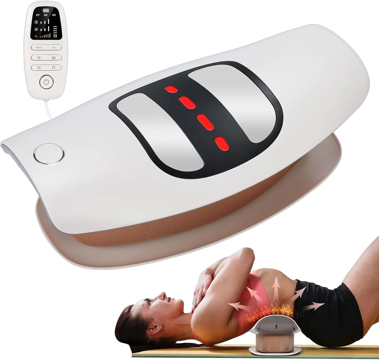 Electric Waist Massager Lumbar Traction Device Back Stretcher Lumbar Spinal Support Machine with Dynamic Airbag Traction