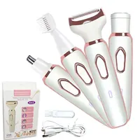 4 in 1 Electric Razor for Women Shaver Lady Shaver Body Hair Trimmer for Armpit Bikini Arm Leg Face Mustache Portable Painless 1