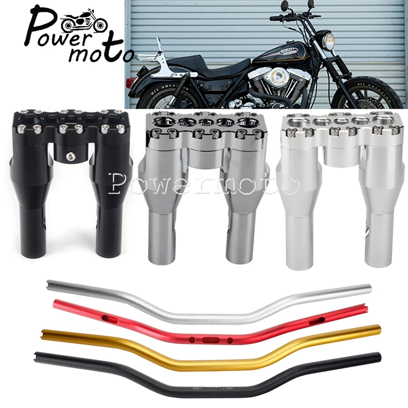 Kit Riser Per Manubrio Da 1 Pollice Per Moto 6 "Rise Bars Con Maniglia Vietata Per Modelli Harley Softail Dyna Touring Sportster Street Bob