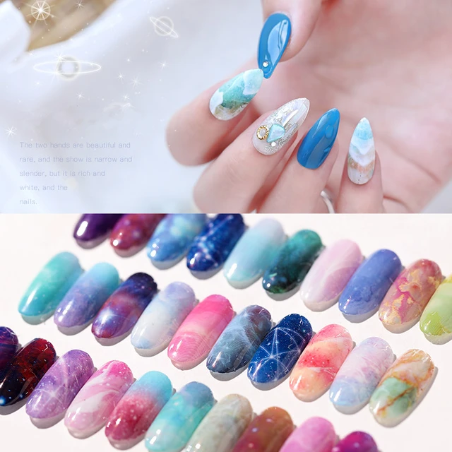 Nail Art by Robin Moses: Neon Water Marble Nails without the water! Cool  Dry Drag Marble Nail Art Technique!