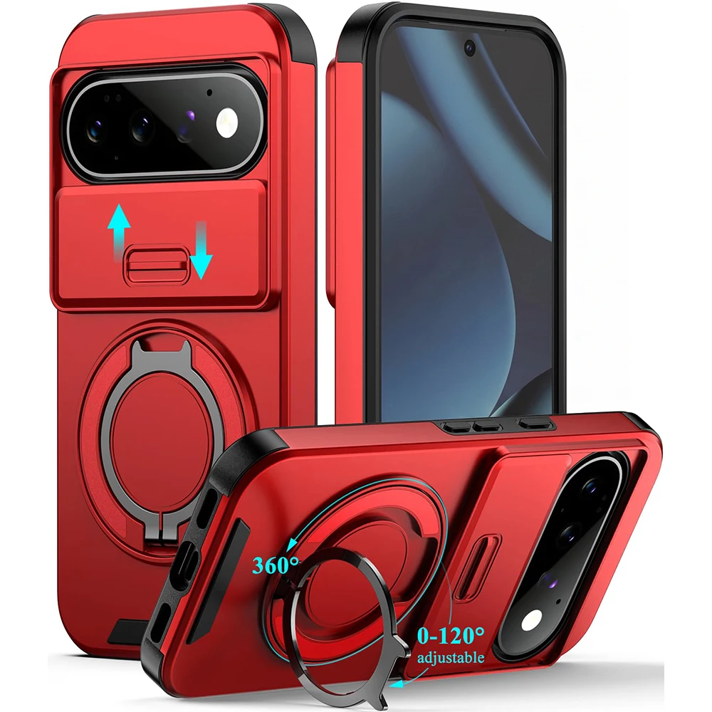 Matte Black Anti-Shock Protective Case with Slide Camera Protection