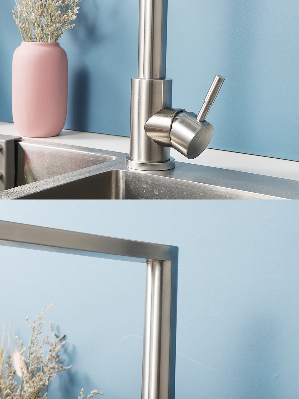 Description Picture 6 of itemULA Stainless Steel Kitchen Faucet 360 Degree Rotate Flexible Sink Faucet Hot Cold Water Kitchen Sink Mixer Tap
