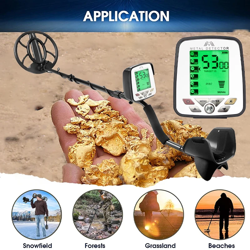 High Sensitivity Metal Detector MD-5032 Metal Detecting Pinpoint Waterproof Search Coil Ferrous and Non-Ferrous Distinguish