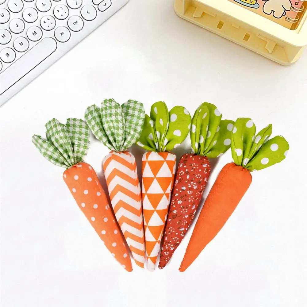 

Easter Carrot Toys 5pcs Easter Carrot Ornaments Artificial Fabric Carrots for Home Decorations Party Super Soft Wear Resistant