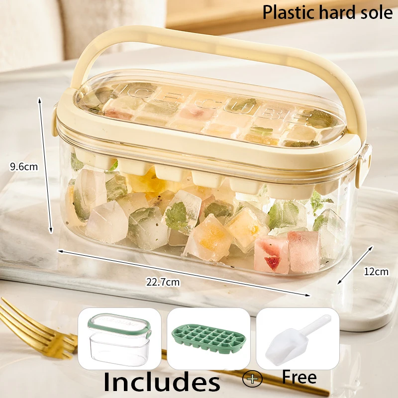 

54/28 PCS Ice Cubes Molds,Ice Cube Tray with Lid and Bin, With 2 trays, Ice Freezer Container, for Whiskey,Cocktail