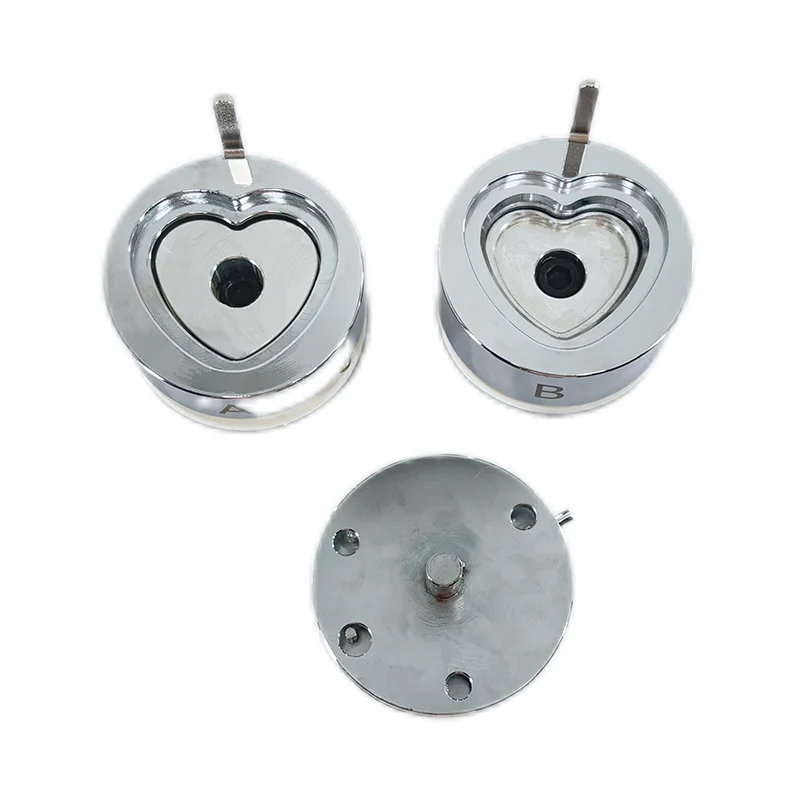 Metal Heart-Shaped Button Badges Maker Machine Mold, DIY Pin Badge Button Punching Press Mold, Making Parts Machine Mold