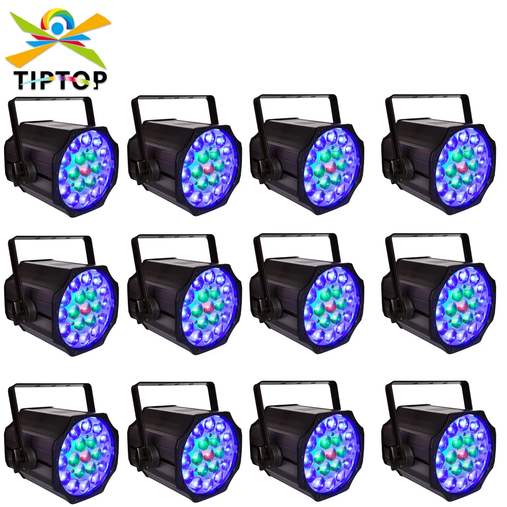 

Внутренний светодиодный прожектор TIPTOP, 12 упаковок, 19x12 Вт, RGBW, с фокусировкой, Par DMX RDM, DJ-светильники, тройной прожектор для церкви, концерта, свадьбы
