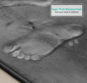 3PC  Bathroom Rugs Velvet Memory Foam Non-Slip Bath Rugs Machine Wash Dries Quickly - Ultra Soft Bath Mats for Bedroom kitchen 4