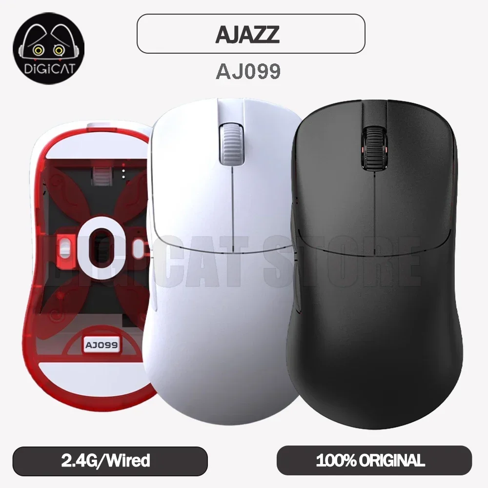 

Ajazz AJ099 Wireless Gamer Mouse 2 Mode USB 2.4G Wireless AJ199 Mouse PAW3311 Sensor 12000DPI Adjustable Office CSGO Gaming Mice