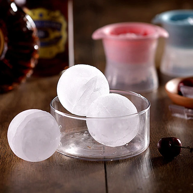 Silicone Sphere Ice Cube Mold Kitchen Stackable Slow Melting DIY