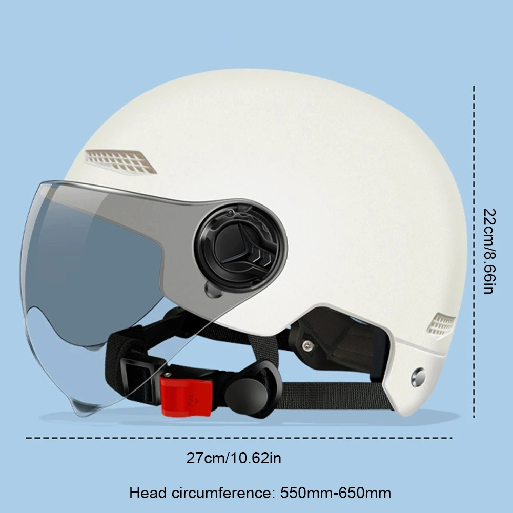 Electric Bike Helmet Lightweight Bicycle Helmet Adjustable Scooter Helmet Breathable Detachable Lining for Summer