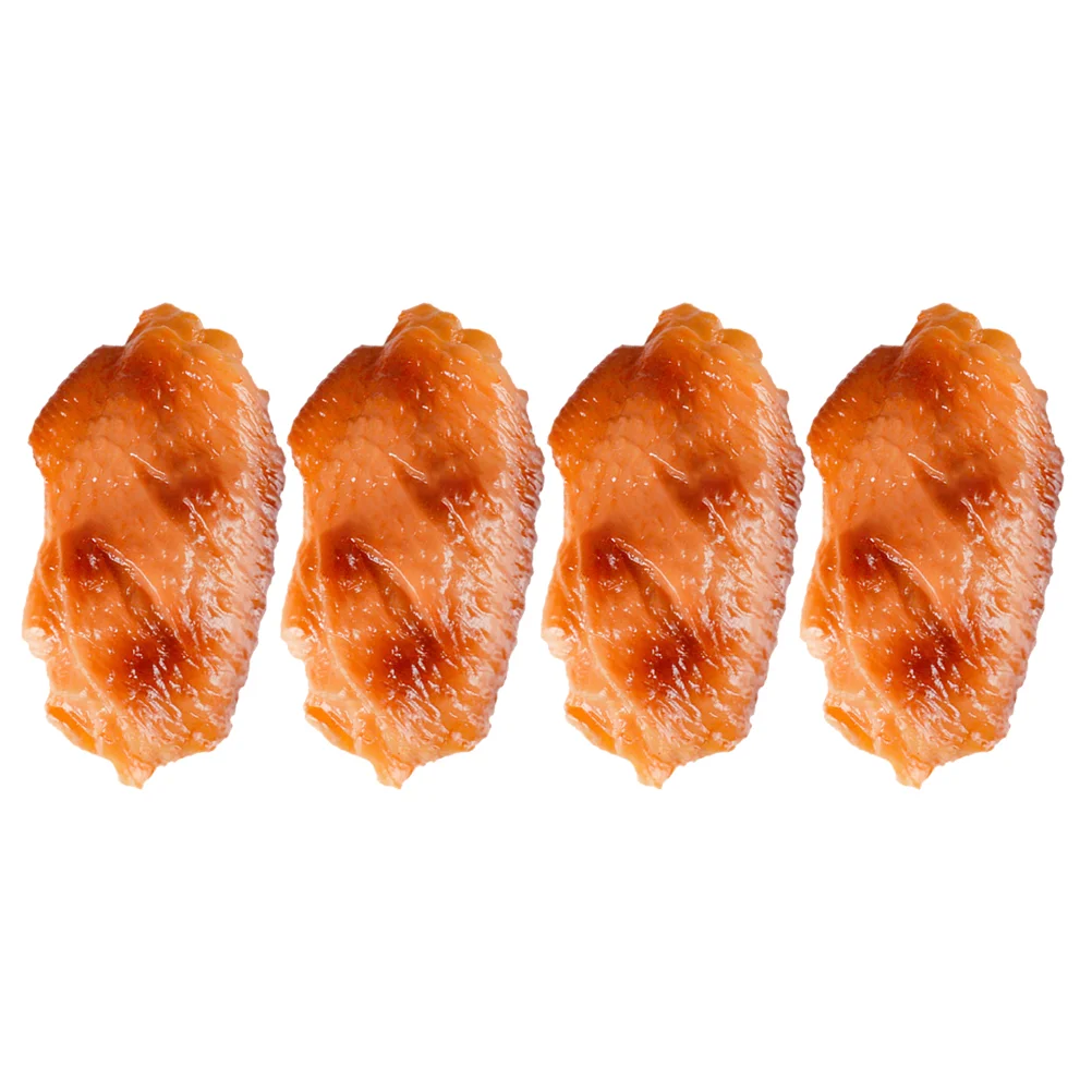 

4pcs Restaurant Simulated Chicken Wing Fake Food Decoration Model Fake Chicken Wings