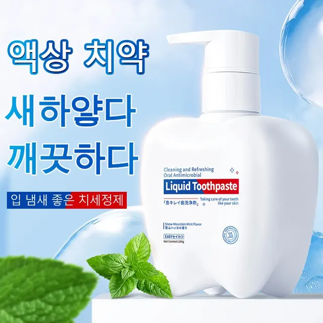프로 바이오 틱 미백 펌핑 치약, 구강 건강, 미백 특성, 자극적이지 않음, 민감한 치아와 잇몸, 껌 케어 혜택