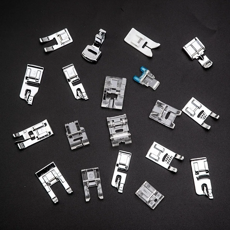 32Pcs/Set Presser Feet For Sewing Machines DIY Tools Sewing Accessories Presser Foot Cording Braiding Grooves Pintuck Foot Kit
