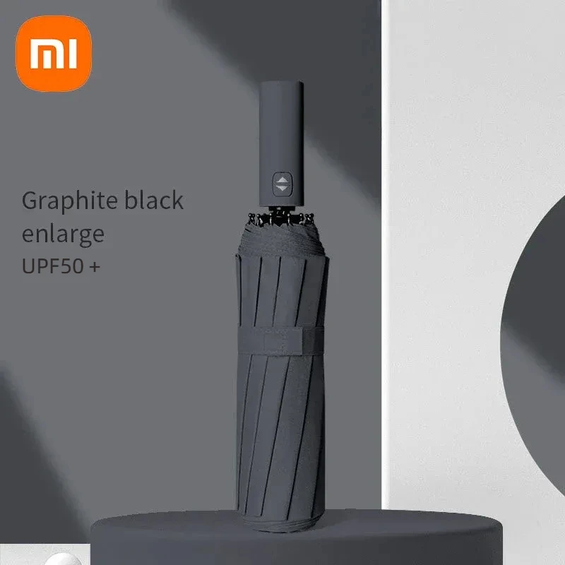 Xiaomi-自動傘 単色 軽量 折りたたみ式 大型 屋外用 UV保護 24ボーン Xiaomi 自動傘 24本骨 無地 マルチカラー傘 軽量 折りたたみ式 大型