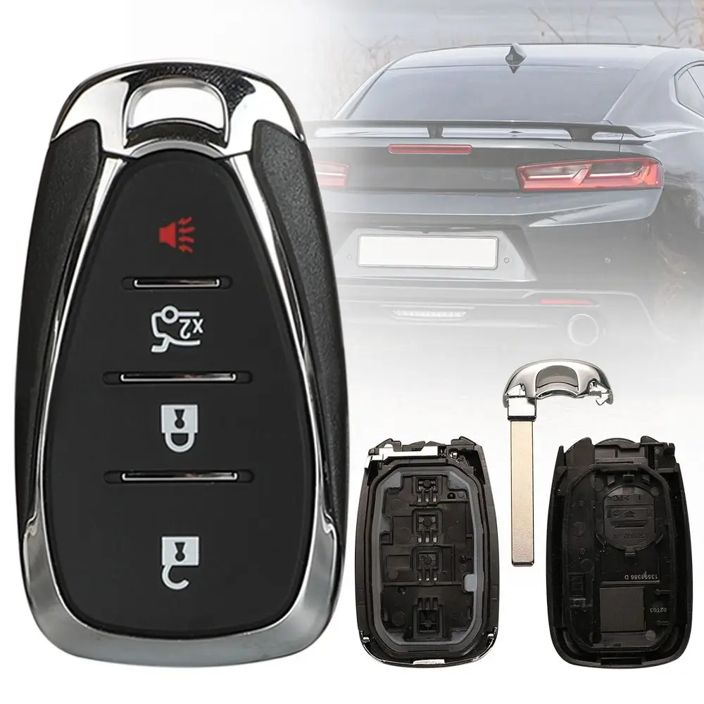 2/3/4/5 Buttons Remote Key Case Black with Blade Car Key Case Smart Key Cover for Chevrolet Camaro Equinox Malibu Spark datong world car remote control key for chevrolet cruze malibu spark equinox 2016 2020 hyq4ea with original transponder id46chip