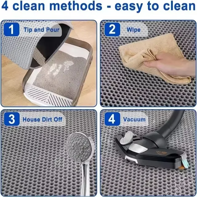 Cat Litter Pad Pet Toilet Pad Waterproof Double-layer Pet Toilet Pad Anti Slip Sand Cat Cleaning Pad Cleaning Pad EVA Pet Pad 4