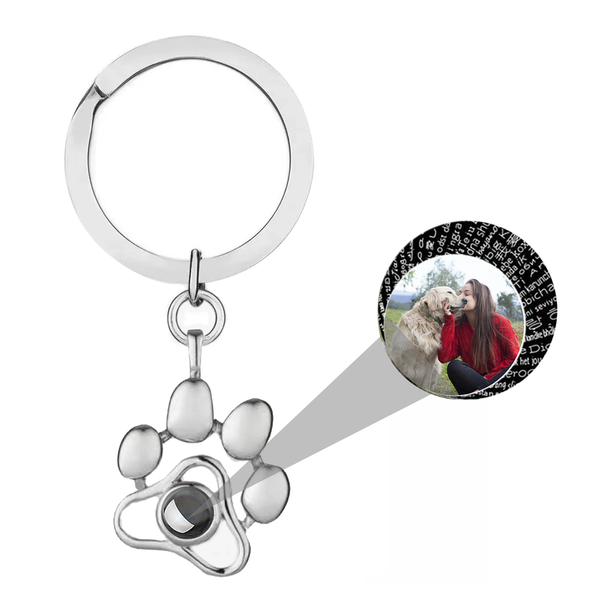 Llavero personalizado con foto de perro colgante con proyecci n de pata llavero-personalizado-con-foto-de-perro-colgante-con-proyecci-n-de-pata