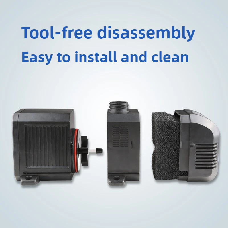 [Not Equipped with Water Pipes] Aquarium Submersible Pump High Strength Adjustable Filter Pump Fish Tank Home Mute Small Pump