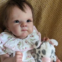 50cm Cuddly Bettie Bebe Reborn Doll With Rooted Hair Soft Cloth Body High Quality Painted With Visible Veins Reborn Doll 6