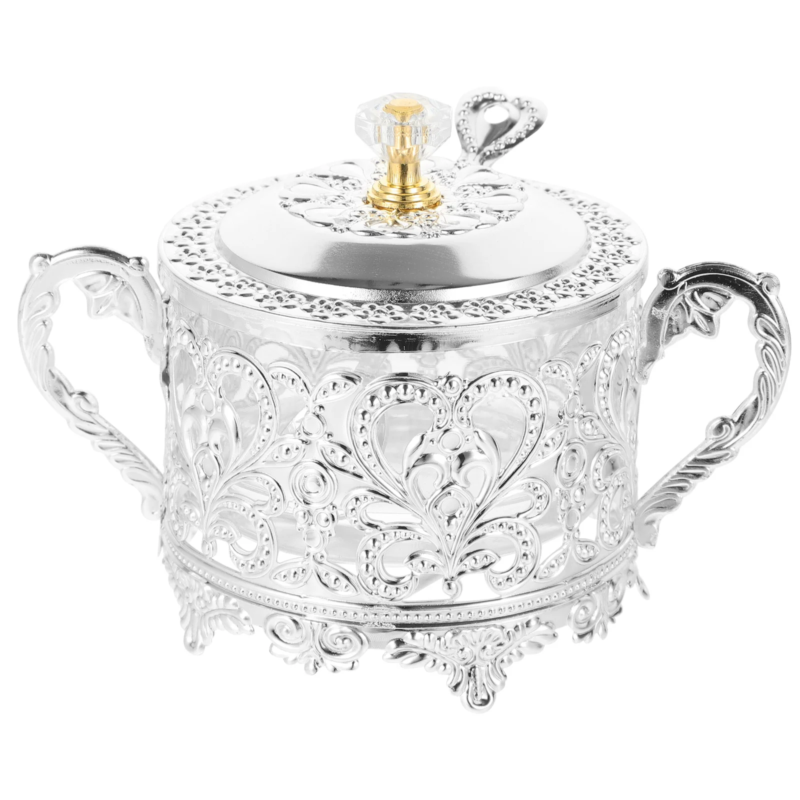 

Sugar Bowl Storage for Kitchen Household Glass Jar with Spoon Counter Tops Kitchens