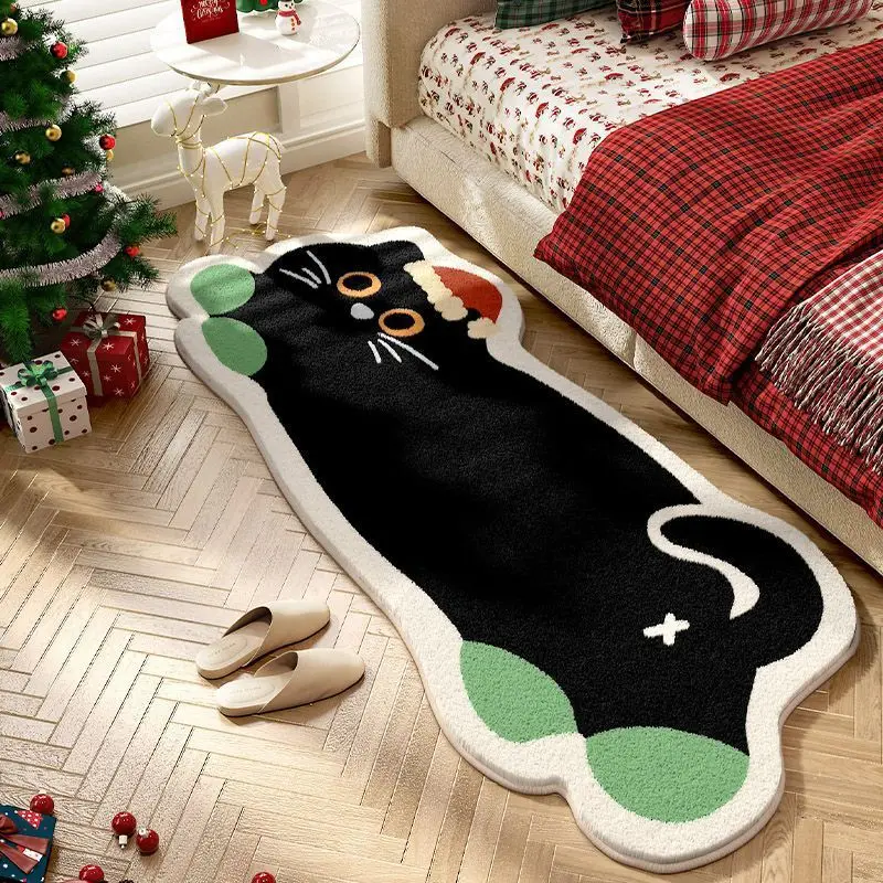 Cute Style Living Room Decorative Carpets Cartoon Cat Dog Pattern Bedroom Bedside Rug Soft Plush Girl Room Comfortable Carpet IG