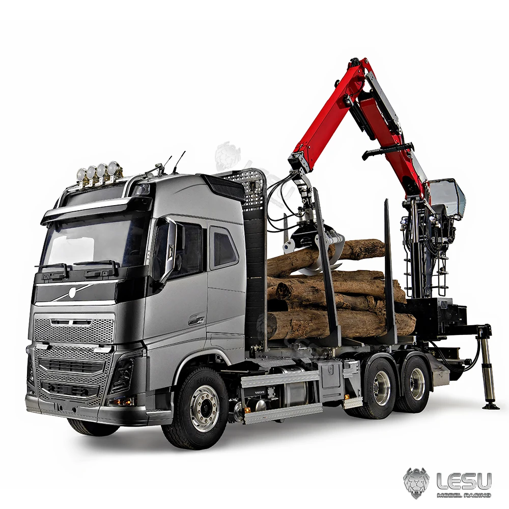 LESU RC Metal Hydraulic Timber Crane for 1/14 Remote Control Wood Tractor Truck Long Trailer DIY Vehicle Car Model Toys TH24051 4