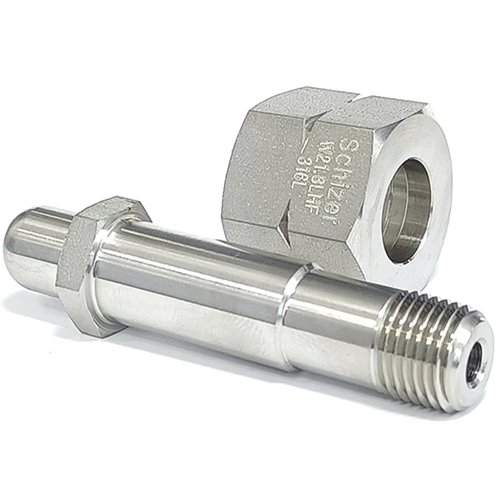 Mão Esquerda Fêmea para Npt Vcr Masculino Tubo Auto Solda mm mm Compression Sus316l Conector Encaixe de Tubulação W21.8