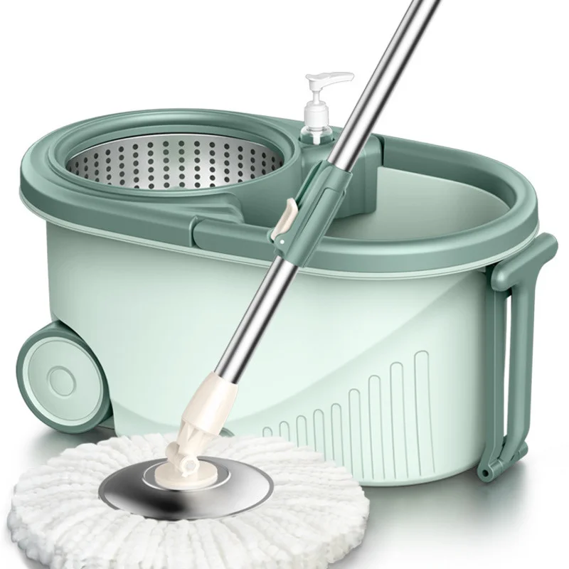 Mop bucket rotary mop good God drag home lazy double drive dry hand washing mop bucket