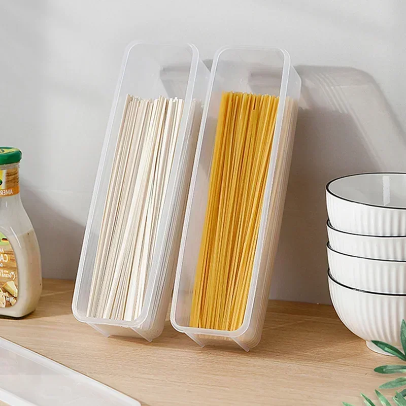 Noodle Food Preservation Box Kitchen Plastic With Lid Sealed Container Large Capacity Rectangular Fruit Egg Refrigerator Storage
