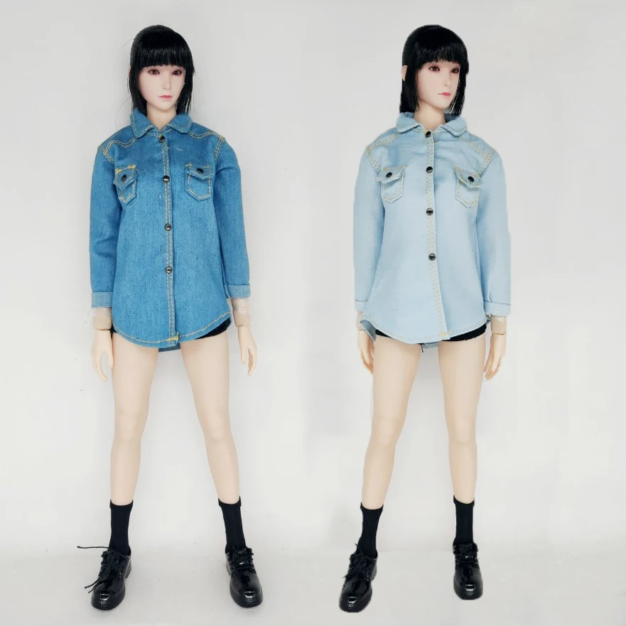 

Модель одежды в масштабе 1/6, джинсовая рубашка для экшн-фигурки 12 дюймов