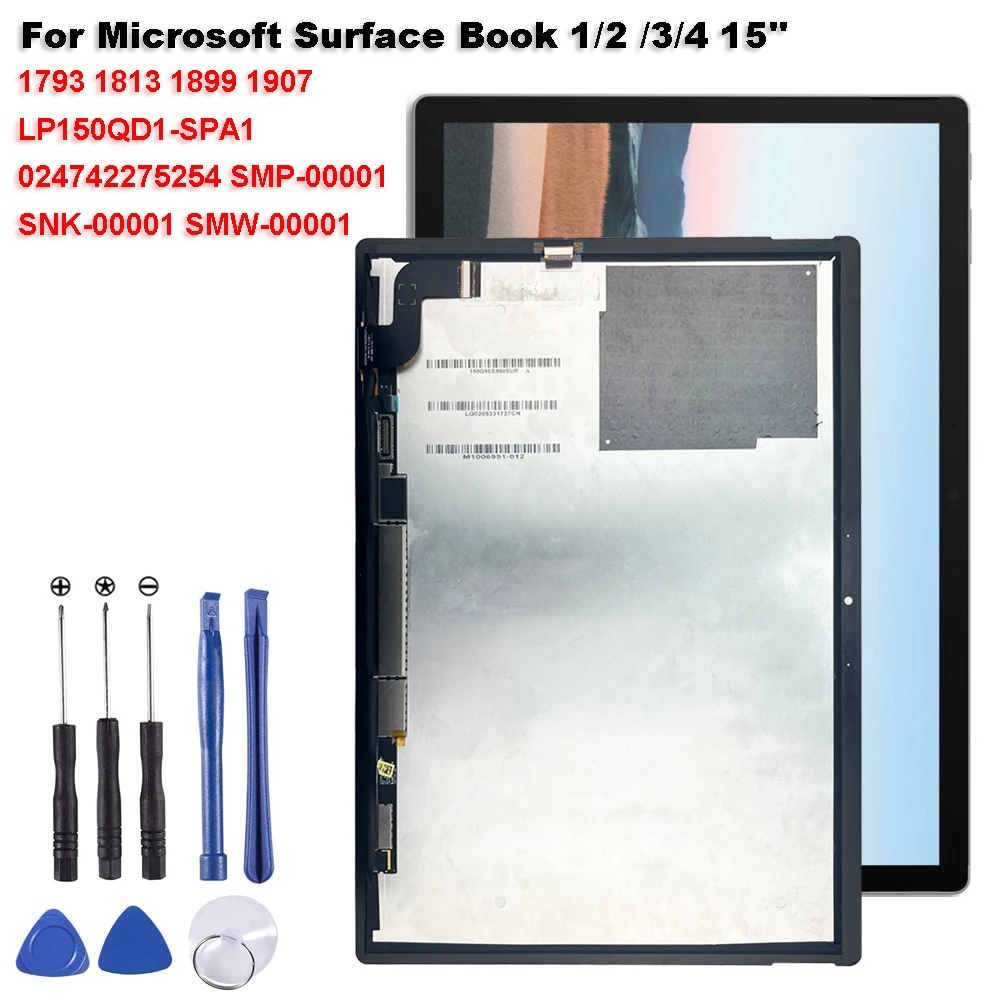 AAA+ For Microsoft Surface Book 1 2 3 1793 1813 1899 1907 15 LCD Display Touch Screen Digitizer Glass Assembly Repair Parts original lcd for microsoft surface pro 7 1866 lcd display touch screen digitizer for microsoft surface pro 7 pro7 lcd assembly