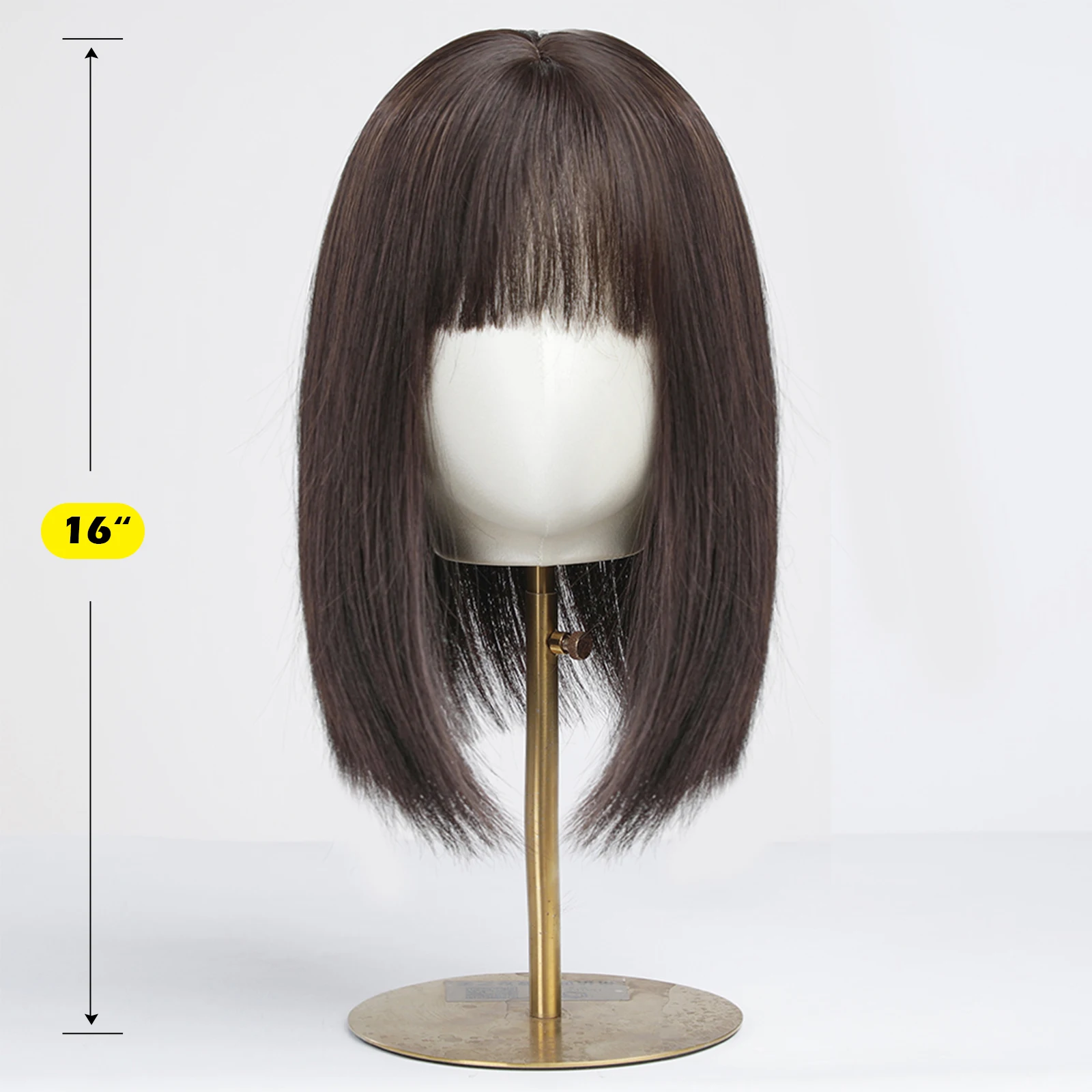 EASIHAIR Hair Topper for Women Synthetic Hair Clip Natural Wig Extension Pieces for Thinning Brown Black Wig