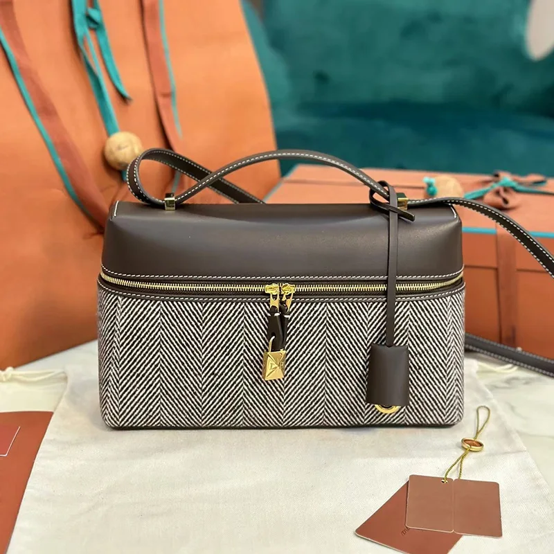 حقيبة صندوق غداء مرقعة من القماش الجديد، حقيبة نسا...