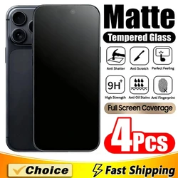 4 - Pack Matte Tempered Glass Frosted Screen Protectors - 4Pcs Matte Glass (For iPhone 15)