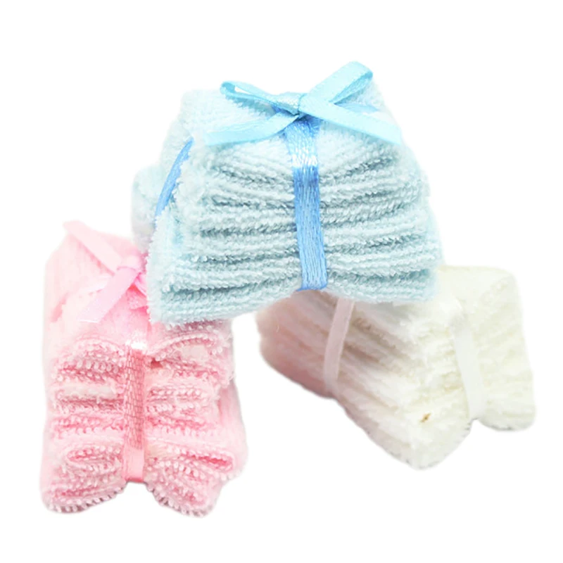 

Миниатюрное полотенце для кукольного домика, банное полотенце, модель для украшения ванной комнаты