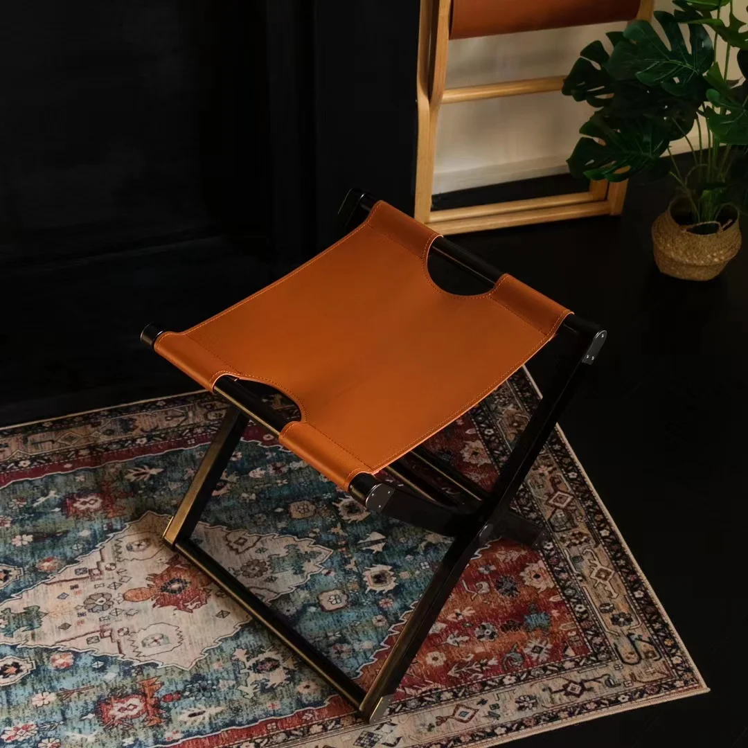 H49x43x46cm Foldable solid wood stool campstool