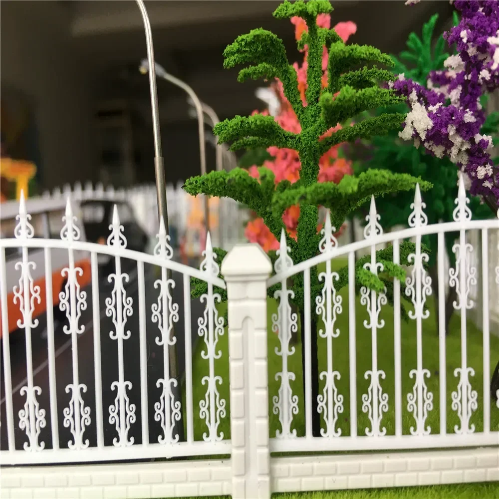 Top NEU 1:100 Modelleisenbahn Eisenbahn Gebäude Zaun Wand HO Z Maßstab 100 cm Länge – Detail 8