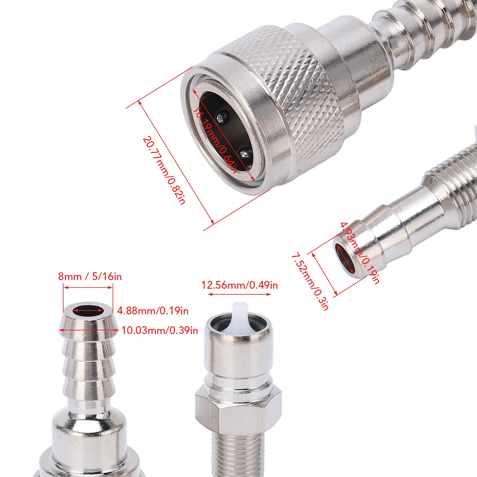 Fuel Line Connector Male Female Set 3B2-70250-1 for Outboard 2 4 Stroke Engine 5HP to 90HP Outboard Fuel Connector Outboard Engine Parts