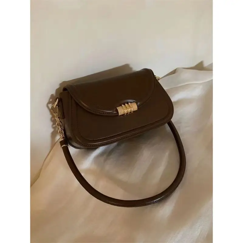 JIAERDI Vintage Coffee Underarm Bag Purse Women Vintage Leather Y2k Handbag Female Retro Leather Shoulder Bags Bolsos De Mujer