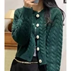 Autumn Solid Color Single-breasted Loose Women's Knitted Cardigan Sweater New Fashion Sweater Coat Women Female Casual Short Top