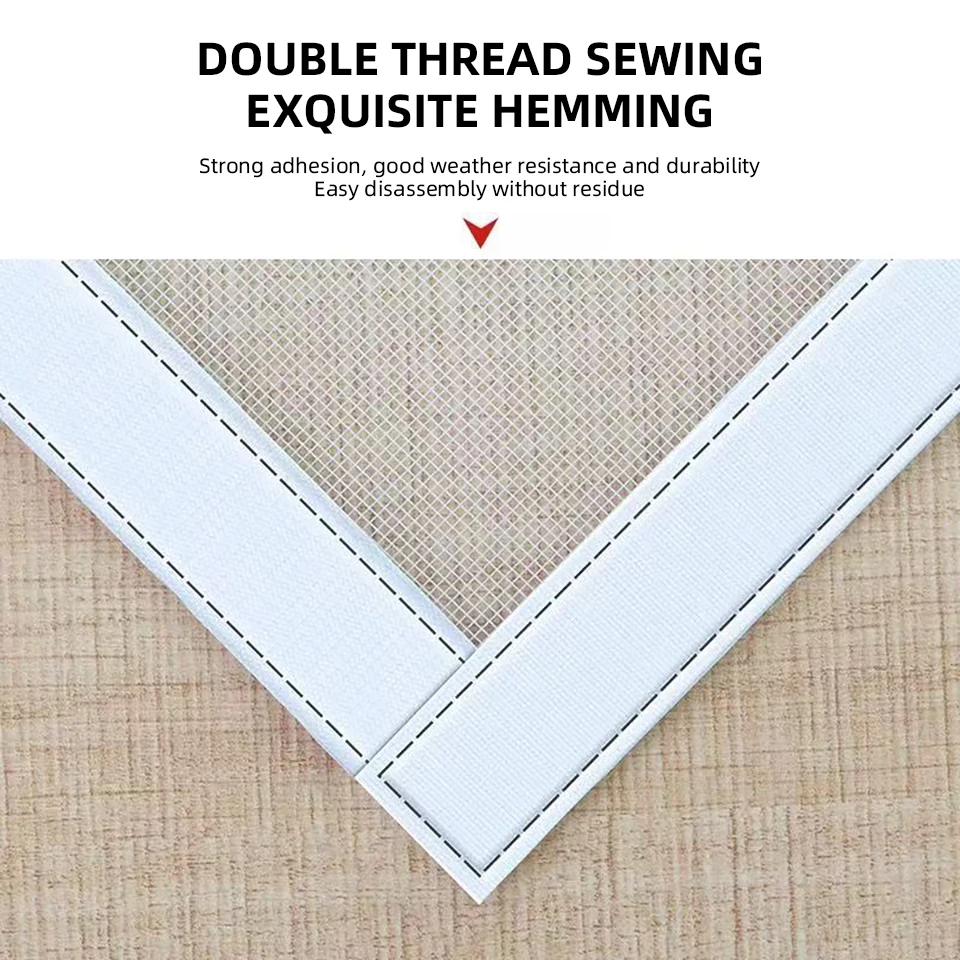 Window Screen Mosquito Net White Edge Mesh Sturdy Reusable Easy Clean Install Fiberglass Net Anti-mosquito